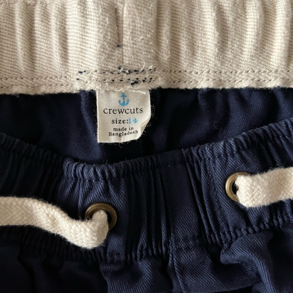 J.Crew Crewcuts boys dock shorts (2pair) in mid weight stretch chino